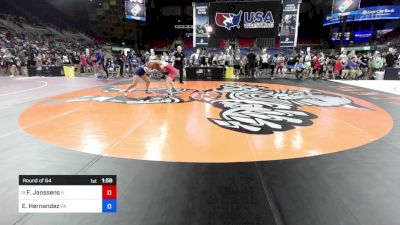 142 lbs Round Of 64 - Finn Janssens, IL vs Emily Hernandez, PA