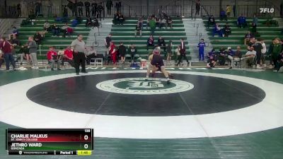 138 lbs Quarterfinal - Charlie Malkus, St. John`s College vs Jethro Ward, Gonzaga