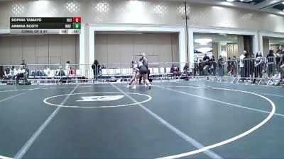 123 lbs Consi Of 8 #1 - Sophia Tamayo, Vici WC vs Annika Scott, Mad Dawg