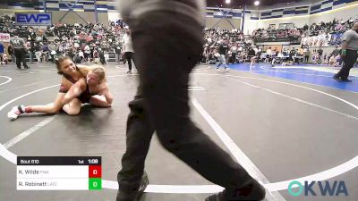 98-105 lbs Quarterfinal - Kendalynn Wilde, Perry Wrestling Academy vs Rhylee Robinett, Little Axe Takedown Club