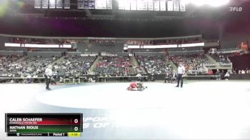 113 lbs Semifinal - Caleb Schaefer, Evansville Mater Dei vs Nathan Rioux, Avon