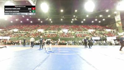 144 lbs Champ. Round 1 - Brayson Moore, Team Real Life vs Weston Kirkland, Glasgow Wrestling Club