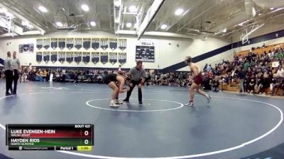 144 lbs Cons. Round 5 - Hayden Rios, North Olmsted vs Luke Evensen-Hein, Walsh Jesuit