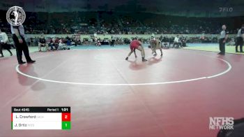 4A-132 lbs Quarterfinal - Logan Crawford, CACHE vs Javier Ortiz, POTEAU