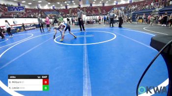 49 lbs Final - Breckon Milburn, BullTrained vs Knoxson Leslie, Choctaw Ironman Youth Wrestling