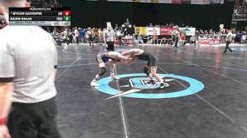 4A 144 lbs Champ. Round 1 - Julius Salas, Tucumcari vs Mycah Gachupin, St. Pius X