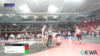 49 lbs Consi Of 8 #2 - Cannon Burwell, Caney Valley Wrestling vs Laken Burt, Wagoner Takedown Club