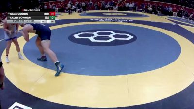 D1-285 lbs Champ. Round 1 - Caleb Bowman, Tol. St. John`s Jesuit vs Gage Counts, Marysville