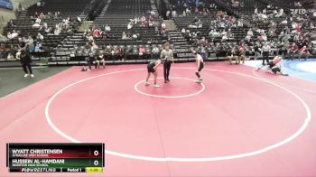 123 lbs Champ. Round 3 - Wyatt Christensen, Syracuse High School vs Hussein Al-Hamdani, Riverton High School