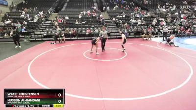 123 lbs Champ. Round 3 - Wyatt Christensen, Syracuse High School vs Hussein Al-Hamdani, Riverton High School