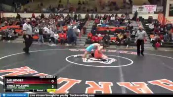 132 lbs Cons. Round 4 - Sam Henkle, HUNTLEY vs Vance Williams, Woodstock (MARIAN)