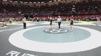 130 lbs Quarters - Carolyn Geckler, Mass. Perry vs Bella Hughes, Ben. Logan