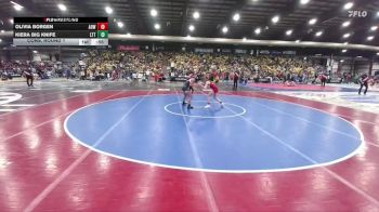 115 lbs Cons. Round 1 - Olivia Borgen, American Outlaws Wrestling vs Kiera Big Knife, Lander Tiger Tough