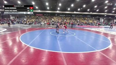 115 lbs Cons. Round 1 - Olivia Borgen, American Outlaws Wrestling vs Kiera Big Knife, Lander Tiger Tough