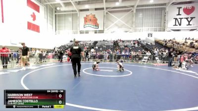 56 lbs Cons. Round 4 - Harrison West, Warrenburg Wrestling Club vs Jameson Costello, Club Not Listed