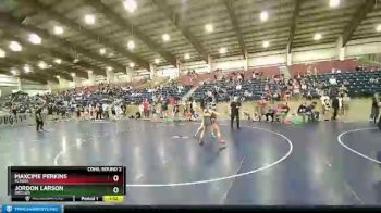 130 lbs Cons. Round 2 - Maxcime Perkins, Alaska vs Jordon Larson, Oregon