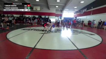 Girls 147 lbs Cons. Semi - Hailey Sandoval, Lassen Girls vs Shelby Martin, Etna Girls