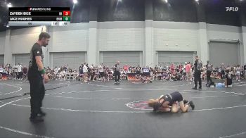 64 lbs Round 5 (8 Team) - Zayden Bice, Rising Kingz vs Jace Hughes, Backyard Brawlers Red