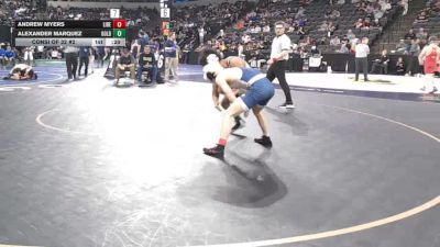 138 lbs Consi Of 32 #2 - Andrew Myers, Liberty (CS) vs Alexander Marquez, Golden Valley (CS)