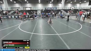 85 lbs Cons. Semi - Kassie Sapp, MI vs Aspen Walker, KS