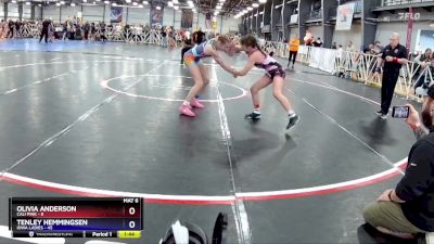 110 lbs Rd# 5- 2:00pm Friday - Tenley Hemmingsen, Iowa Ladies vs Olivia Anderson, Cali Pink