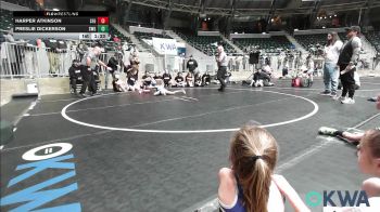55 lbs Rr Rnd 2 - Harper Atkinson, SE Girls vs Preslie Dickerson, SW Girls