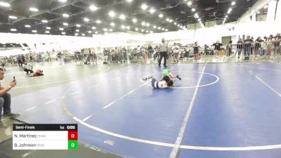 54 lbs Semifinal - Nathan Martinez, Poway Elite vs Buck Johnson, Resurrection Christian