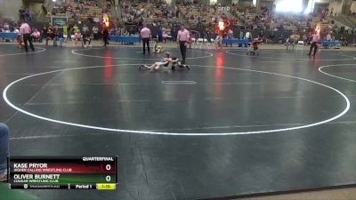 65 lbs Quarterfinal - Kase Pryor, Higher Calling Wrestling Club vs Oliver Burnett, Cougar Wrestling Club