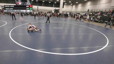 56 lbs Quarters - Creed Long, Marlow Outlaws Wrestling vs Dax Luft, LeVici Prep