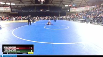 74 lbs Cons. Round 4 - Zaidyn Flores, Tri-Town Bullyz Wrestling vs Michael Lauff, Goldendale Grapplers Youth Wrestling