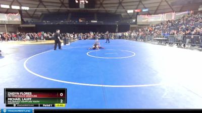 74 lbs Cons. Round 4 - Zaidyn Flores, Tri-Town Bullyz Wrestling vs Michael Lauff, Goldendale Grapplers Youth Wrestling