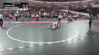 94 lbs Champ. Round 1 - Braxton Dammann, Auburndale vs Jeffrey Allen, Iowa-Grant Youth Wrestling Club