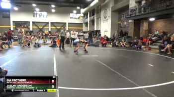 65 lbs Round 3 (4 Team) - Jaelyn Anderson, Nebraska Wrestling Academy vs Gia Prothero, Rocky And The Bullwinkles