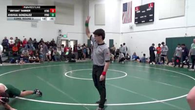 150 lbs Cons. Round 2 - Bryant Tanner, Hewitt-Trussville Middle School vs Joshua Gonzalez, Pelham Park Middle School