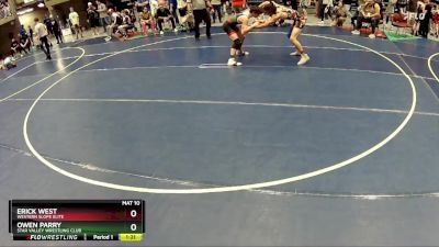 132 lbs Champ. Round 2 - Owen Parry, Star Valley Wrestling Club vs Erick West, Western Slope Elite