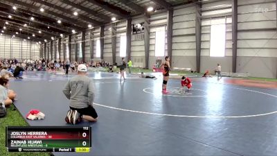 112 lbs Quarterfinals (8 Team) - Joslyn Herrera, Columbus East Valkries vs Zainab Hijawi, Relentless Wrestling