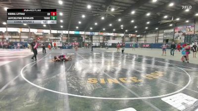 118 lbs Cons. Round 2 - Jaycelynn Bowles, Touch Of Gold Wrestling Club vs Keira Littau, Kelly Walsh