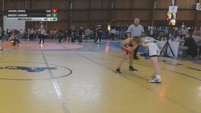 106 lbs 3rd Place - Jaxon Lewis, Stronghold vs Brody Ohern, Gorilla Grapplers