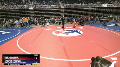 57 lbs Quarterfinal - Eva McAdams, Lander USA Wrestling vs Harper Mamalis, Green River Grapplers Wrestling