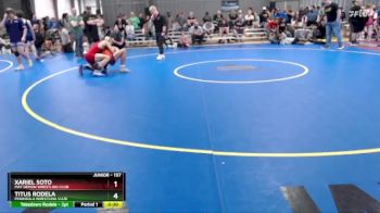 157 lbs Cons. Semi - Titus Rodela, Peninsula Wrestling Club vs Xariel Soto, Mat Demon Wrestling Club