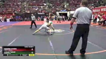 D3-150 lbs Cons. Round 1 - Logan Tague, Barnesville vs Xander Myers, Liberty Center