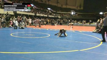3-5 80 Semifinal - Braxtyn Decker, Poquoson Athletic Association vs Grant Rawlins, New Kent Wrestling Club