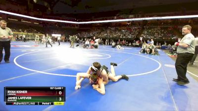 157 Class 1 lbs Quarterfinal - Ryan Kisner, Lawson vs James Lafever, Diamond