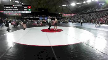 Boys 2A 190 lbs Champ. Round 1 - Matthew Duthie, West Valley (Spokane) vs Isaiah Gilcrist, Orting