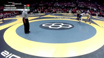 D1-132 lbs Cons. Round 2 - Urijah Lopez, Perrysburg vs Kaiden Barker, Louisville