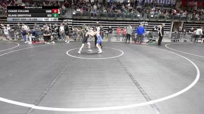 75 lbs Round Of 32 - Chase Collins, Hammonton vs Blake Griffiths, Highlanders