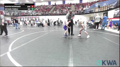 52 lbs Quarterfinal - Easton Rodriques, D3 Wrestling Cluib vs Michael Fabela, Chickasha Youth Wrestling