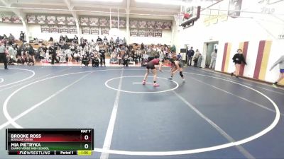 107 lbs Champ. Round 2 - Mia Pietryka, Campo Verde High School vs Brooke Ross, Boulder Creek