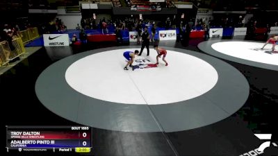 87 lbs Cons. Round 1 - Troy Dalton, Spring Hills Wrestling vs Adalberto Pinto Iii, California