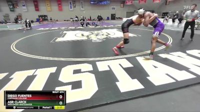 197 lbs Cons. Round 4 - Diego Fuentes, Carthage College vs Asr Clarck, Wisconsin-Whitewater